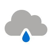 Bedeckt mit Regen