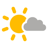 partly cloudy